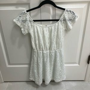 Pacsun floral lace off the shoulder dress